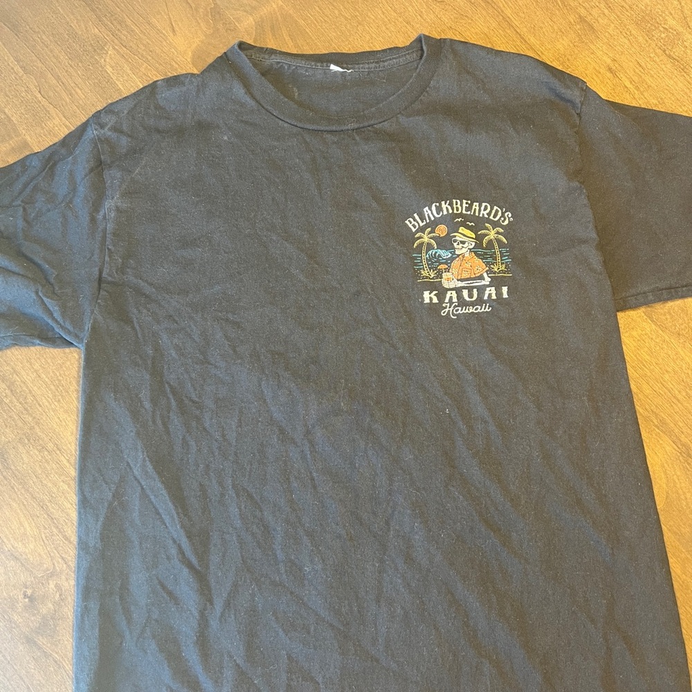 Blackbeard's Kauai Hawaii Black T-Shirt